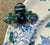 Fragments of Grace: Where Grace Takes Wing 14 Piece Majolica Blue & Green Teal Turquoise Transferware Instant Platewall