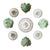 Instant Platewall  Green & Brown Transferware &  Majolica Leaf Fruits Flowers Plates  Mix n Match