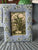Embroidered Beaded Flowers Blue Linen Picture Frame