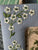 Embroidered Beaded Flowers Blue Linen Picture Frame