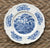 Vintage Blue Toile Transferware Scalloped Plate English Garden Scenes Cottage