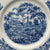 Vintage Blue Toile Transferware Scalloped Plate English Garden Scenes Cottage