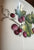 hand Painted Leaves & Berries Vintage Transferware Business Card or Match Holder