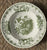 14 Piece Majolica Green & Yellow Transferware Instant Platewall Vintage English Plates