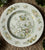 14 Piece Majolica Green & Yellow Transferware Instant Platewall Vintage English Plates