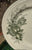 Vintage Green English Transferware Platter Shabby Roses  Tulips Ranunculus Peony