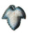 Vintage Teal Blue Gilded Leaf Shape Butter Pat