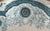 Antique Teal Green Transferware Crescent Bone Dish Woodbine