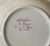 Antique Botanical Red Transferware Plate Botanical Leaves Flowers