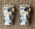 Pair of Blue and White Bull / Cow Head Wall Pocket Planter Vases