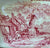 Clarice Cliff Signed Royal Staffordshire Red Transferware LG Soup Tureen Rural Scenes