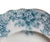 Teal Blue Green Floral English Transferware Embossed Plate Floral Kaleidoscope