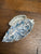 Antique Lefton Tonal Blue Paisley Leaf Shape Matches Holder