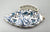 Antique Lefton Tonal Blue Paisley Leaf Shape Matches Holder