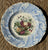 STUNNING & VERY RARE William Smith & Co ' WEDGeWOOD ' Fruit Basket Faux Bois Light Blue Polychrome Transferware Plate