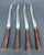 Set of 4 Faux Antler / Stag Adirondack Handle Sheffield Stainless Steak Knives