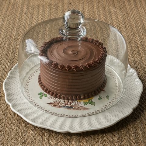 Vintage English Brown Polychrome Transferware Royal Doulton Pomeroy Round Serving Tray - Chop Plate - Platter