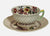 Vintage English Brown  Transferware Teacup & Saucer Colorful Flowers Royal Doulton