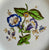 Antique Wedgwood Plate Embossed Border | Mint-Aqua Band w Blue & Purple Morning Glory Flowers c.1905–1930