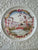 Vintage Royal Cauldon 1930's English Brown Transferware Plate Creamware Plate Cattle Bridge Lake Scenery Embossed Border #