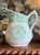 Antique Green Transferware Pitcher John Maddock & Sons Jewel
