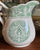 Antique Green Transferware Pitcher John Maddock & Sons Jewel