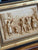 Vintage Production Floralix French Bas-Relief Plaque – 4" x 6" Framed Market Scene