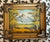 Pair of Vintage Original Oil Paintings Framed Mountain Lake Landscape Gilt Wood Frame