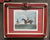 Pair Antique English Victorian Equestrian Horse 🐎 Rider Framed Hand Tinted Engravings / Prints Leather Belted Frame