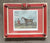 Pair Antique English Victorian Equestrian Horse 🐎 Rider Framed Hand Tinted Engravings / Prints Leather Belted Frame