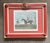 Pair Antique English Victorian Equestrian Horse 🐎 Rider Framed Hand Tinted Engravings / Prints Leather Belted Frame