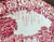 Vintage Red Transferware Plate Dripping Roses Hills Castle Dalguise Wood & Sons Circa 1930