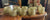Set of 8 Brown Gold Beaded Coiled Napkin Rings