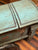 1930’s German Hand Painted Frische Brotchen Fresh Bread Tabletop Trolley Bread Box