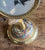 Vintage Chinoiserie Embroidered Silk Birds on Cloisonné Brass Stand
