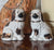Pair Antique Miniature 4" Copper Gold Lustre & White English