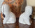 Pair Antique Miniature 4" Copper Gold Lustre & White English