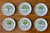 Set of 6 Vintage French Cottage Kitchen Garden Lettuce 🥬 Salad Recipe Plates