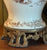 Pair Chocolate Brown English Staffordshire Transferware Lamps