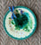 Fragments of Grace No. 19 Tied With Grace ~ Vintage Majolica Plate w/ Kyanite Winged Dragonfly