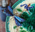 Fragments of Grace No. 19 Tied With Grace ~ Vintage Majolica Plate w/ Kyanite Winged Dragonfly