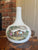 Spode Byron Brown Transferware Decanter Bottle RARE Pastoral Cottage Scenery