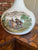 Spode Byron Brown Transferware Decanter Bottle RARE Pastoral Cottage Scenery