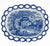 RARE Riley’s Semi China C 1820 Pearlware Antique Blue & White Transferware Filigree Fretwork Dish