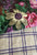 Ralph Lauren Surrey Garden Tattersal Purple Tan Twin Flat Sheet Windowpane Plaid Aubergine