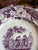 Antique Purple Transferware Plate 9" MEXICAN Pattern J.L. Joseph Lakin Staffordshire c. 1840