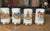 Set of 4 Vintage Bavarian Bud Vases / Shot Glasses Rabbit - Deer / Stag - Ruffed Grouse