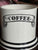 Vintage English Black & White Transferware Advertising  Coffee Canister Jar