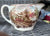 Historic America Brown English Transferware SUgar Bowl & Creamer Acorns Oak Leaves