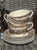 Historic America San Francisco Gold Rush Teacup & Saucer Poly Brown English Transferware Acorns Oak Leaves